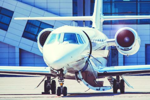 Business private jet.