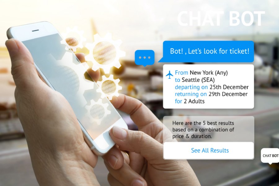 Travel chatbot graphic