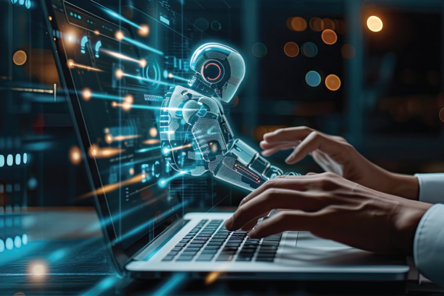 Robot laptop image