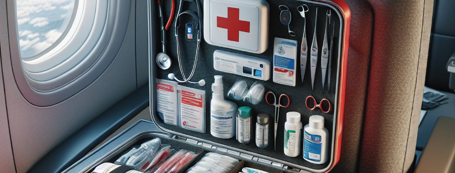 Medical Kit on an airplane